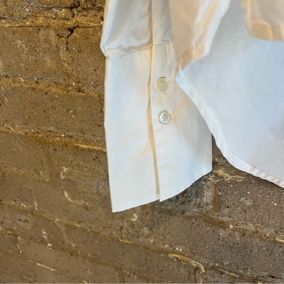 Frame Ruffle Front White Blouse - Size M - Picture 4 of 6